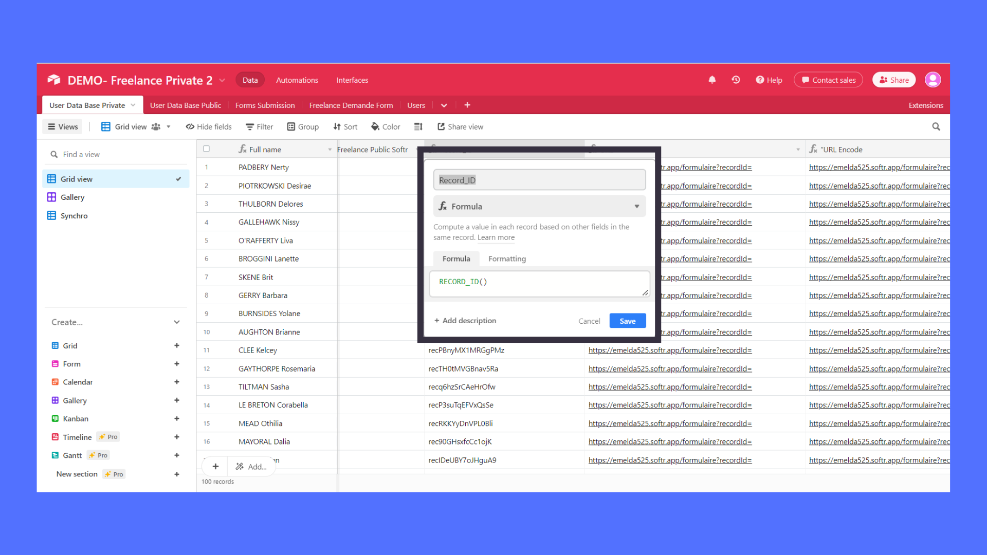 Secure marketplace - airtable database 3